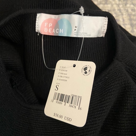 FREE PEOPLE BEACH Black Sleeveless Twist Front Cutout Knit
Bodycon Mini - Picture 3 of 3